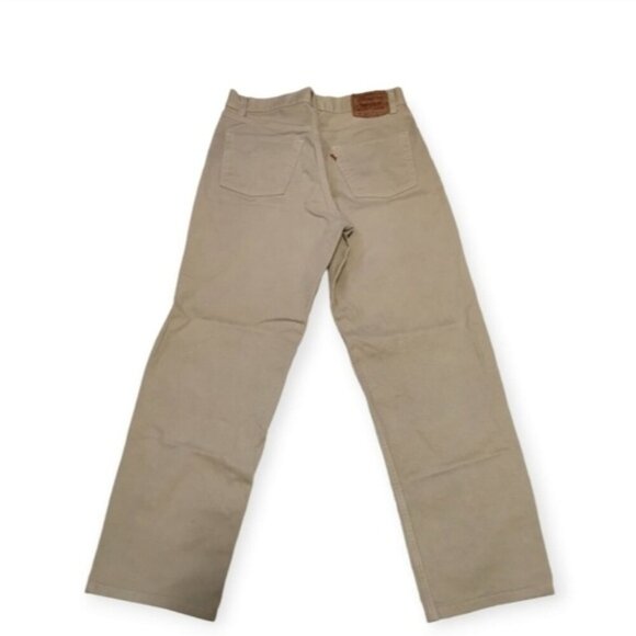 Vintage Levi's 505 Regular Fit Straight Leg Tan Chinos 32x34 - Picture 2 of 9